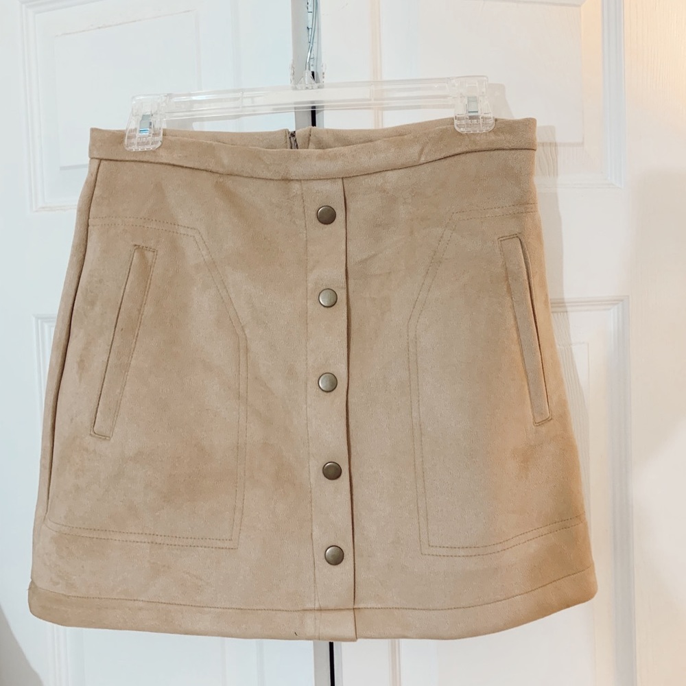 Velvet button up skirt